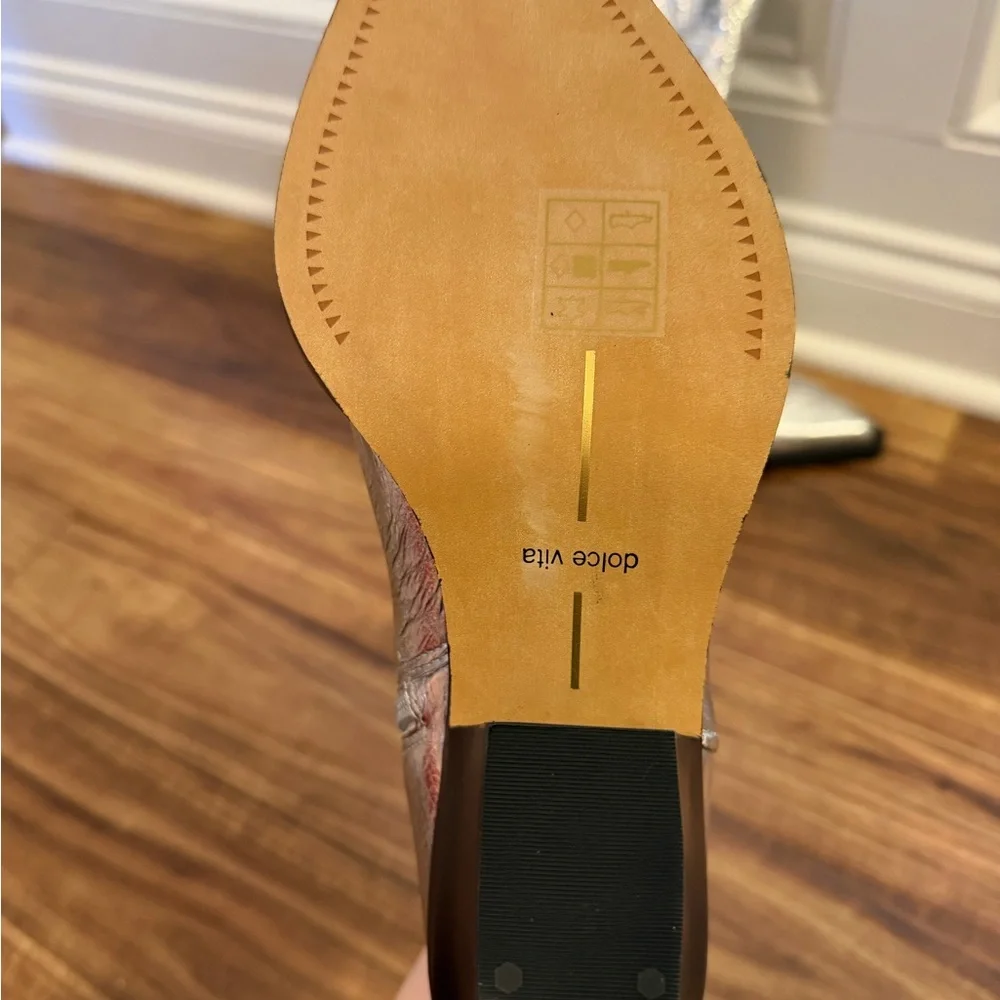 Dolce Vita Silver Western Cowboy Boots - Picture 3 of 4